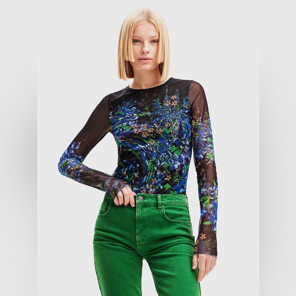 🔥NWT Desigual Tulle Top